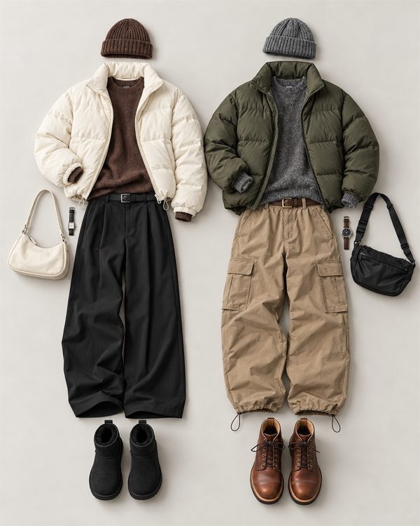 LOOK 2 숏패딩 커플