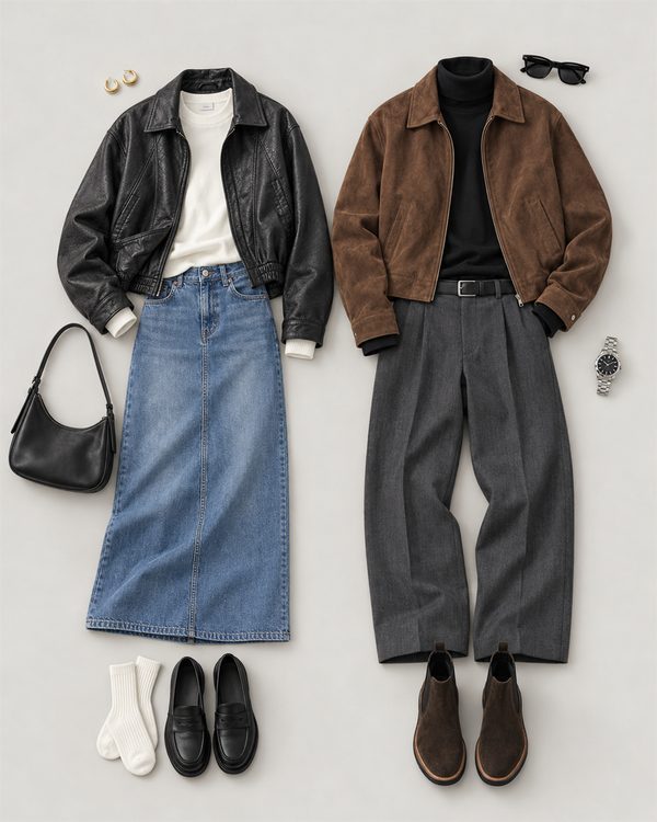 LOOK 4 레더 & 스웨이드 커플